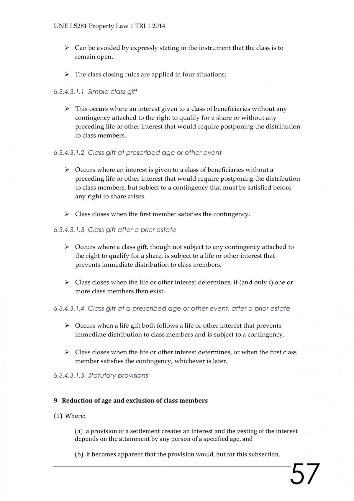 Property Law 1 Summary Notes - Page 57