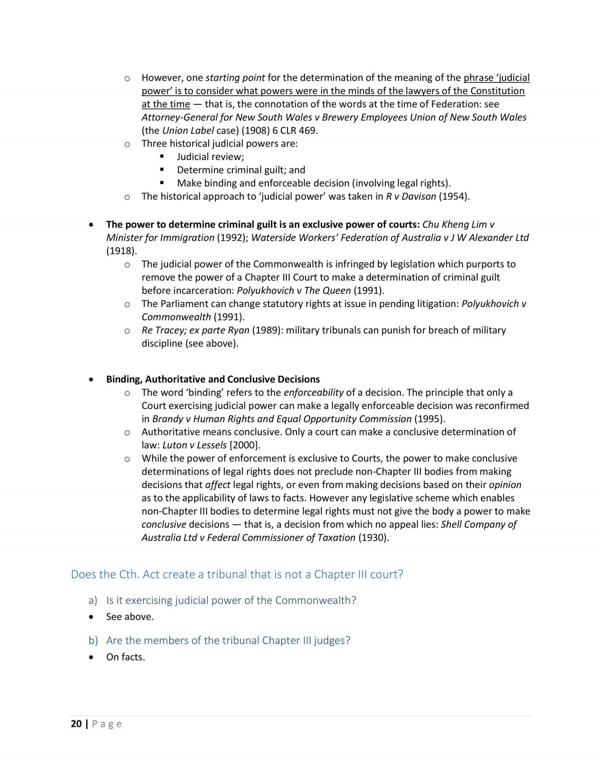 Federal Constitutional Law Exam Notes - Page 20