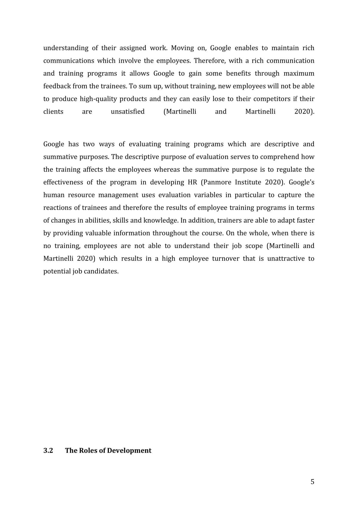 HRM Training and Development - Google INC - Page 0