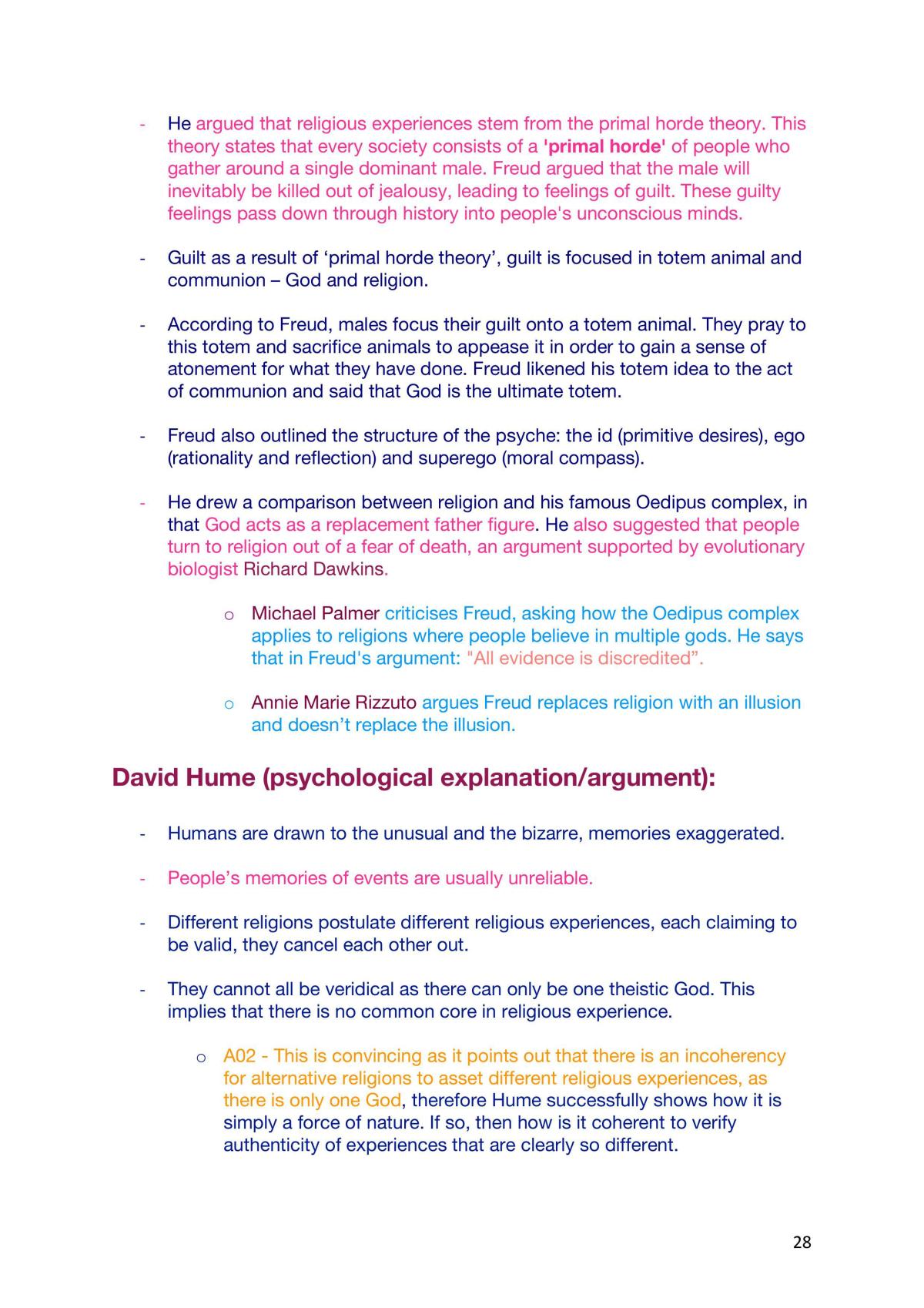 Religious experiences notes - Page 28