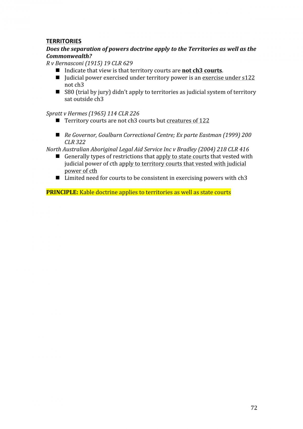 Constiutional Law Notes Complete - Page 72
