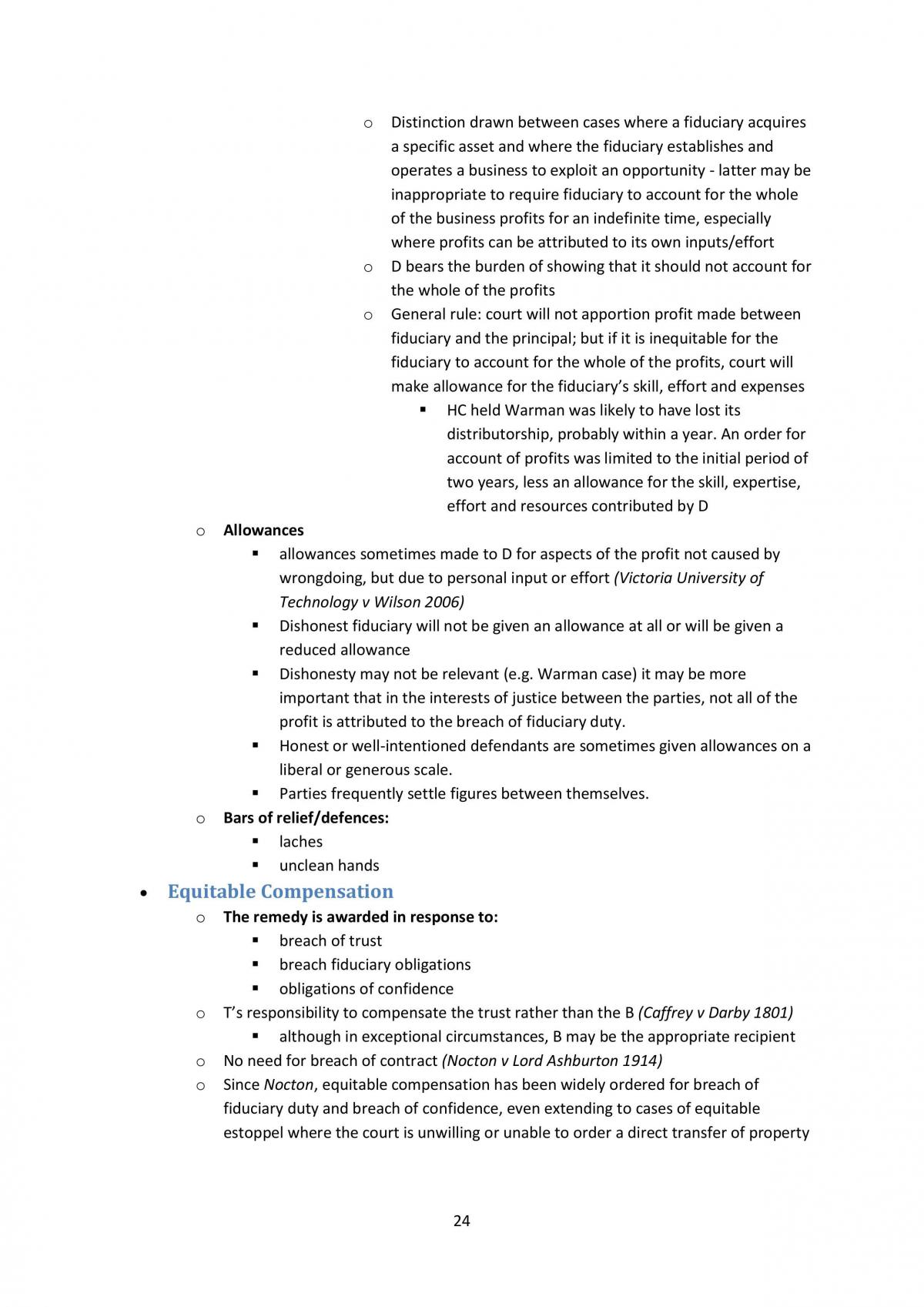 Equity and Trusts Exam Notes - Page 24