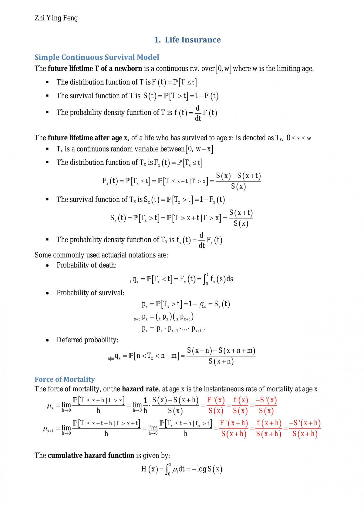 ACTL3151 Full Course notes - Page 6