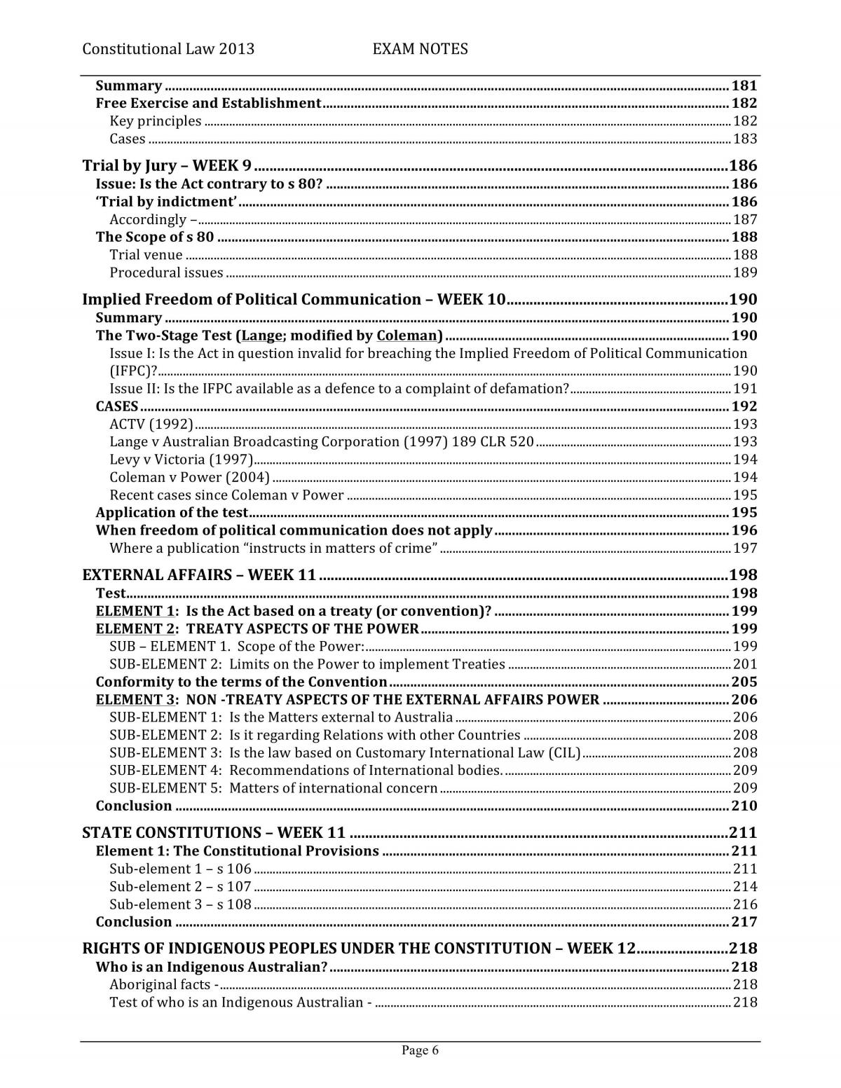 Constitutional Law  Exam Notes - Page 6