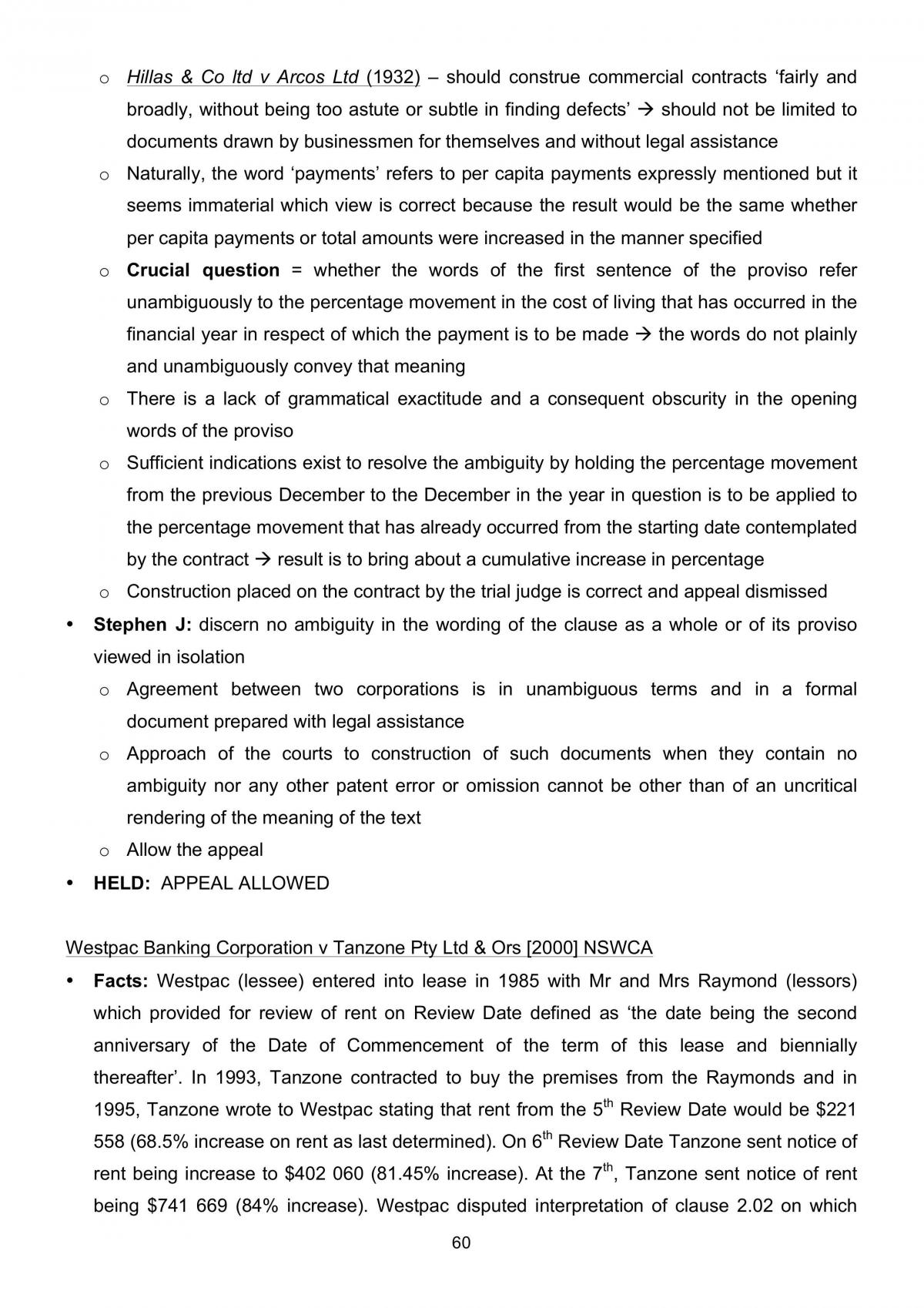 Interpretations of Contract - Exam Notes - Page 63