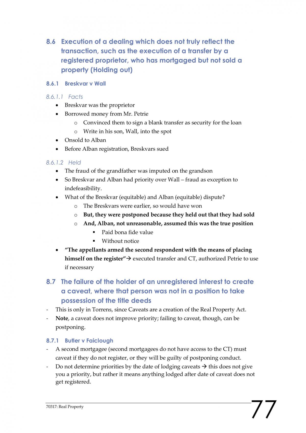 Real Property Notes - Page 77
