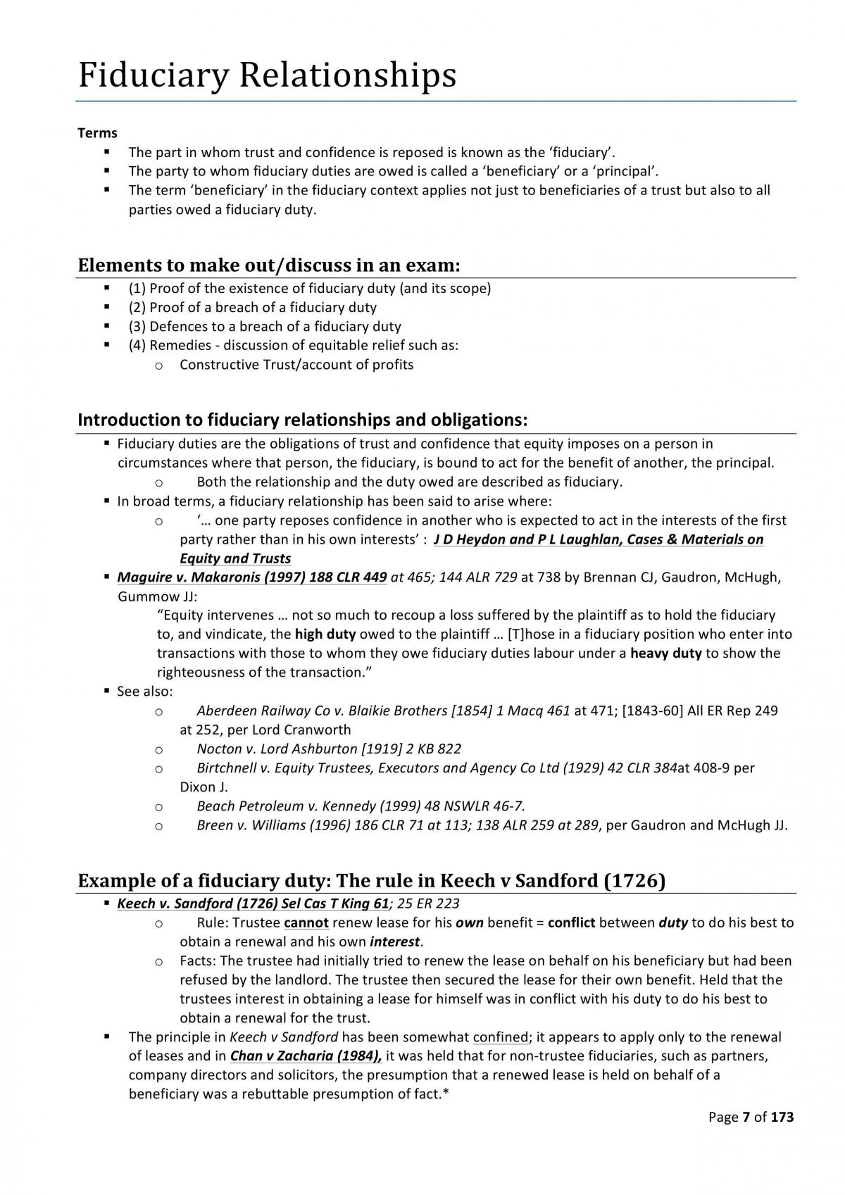Equity and Trusts Complete Notes - Page 7