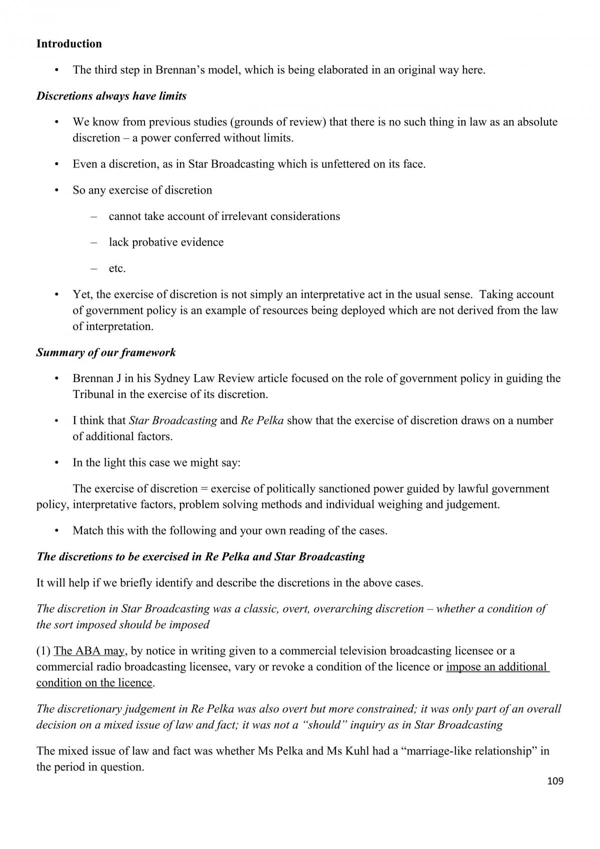 Administrative Law extensive exam notes - Page 109