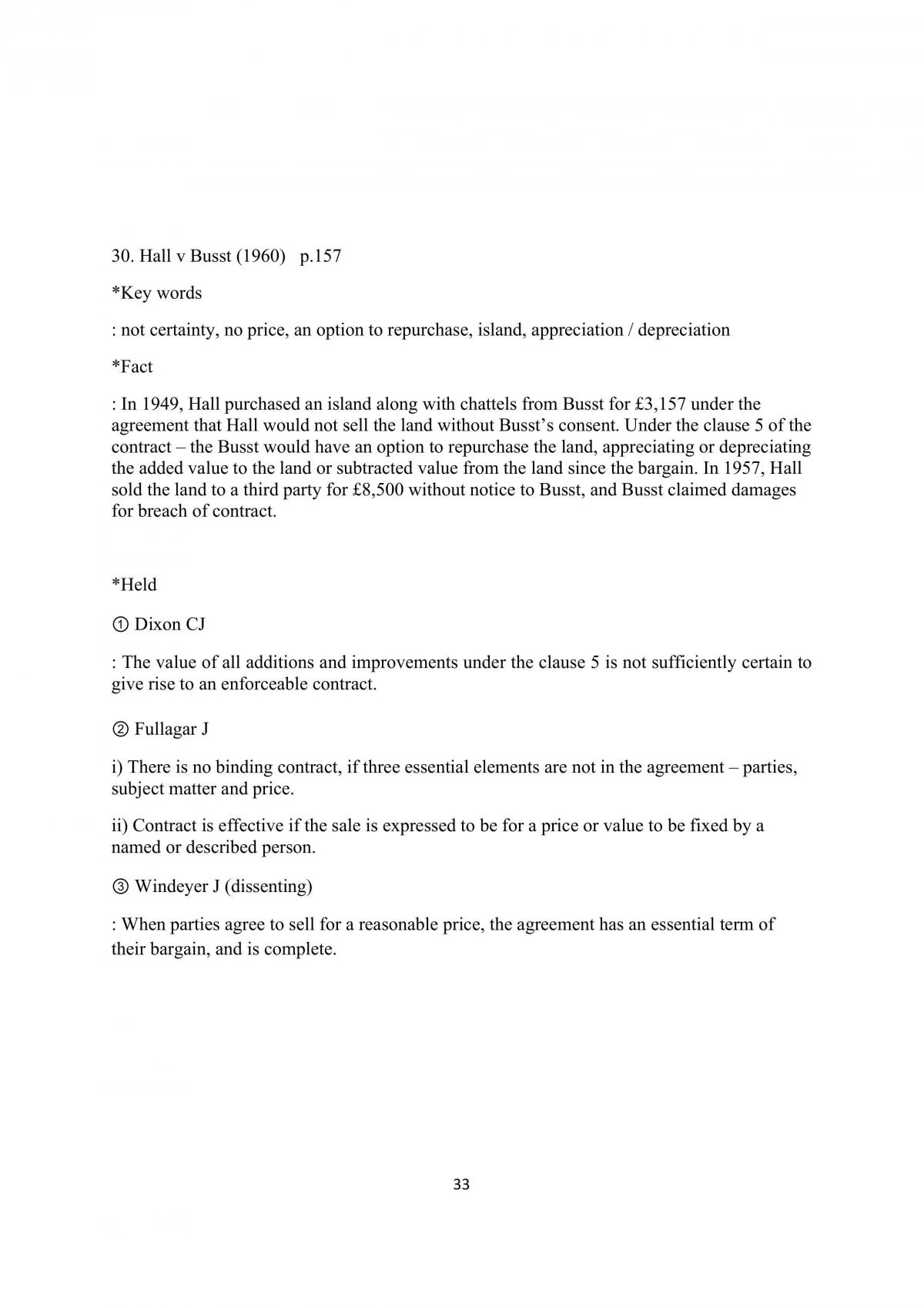Contract 1 case notes - Page 33