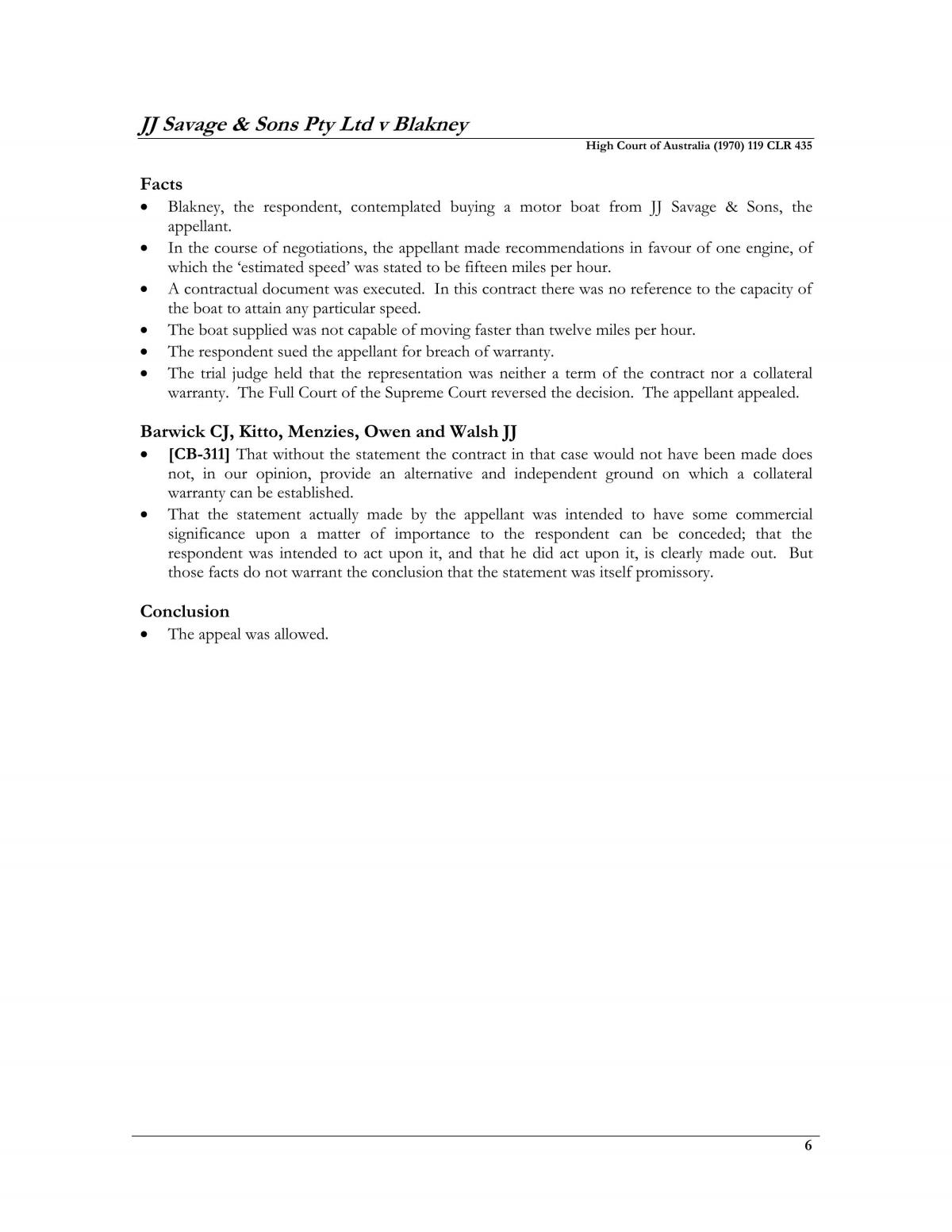 CONTRACT CASE SUMMARY NOTE - Page 6