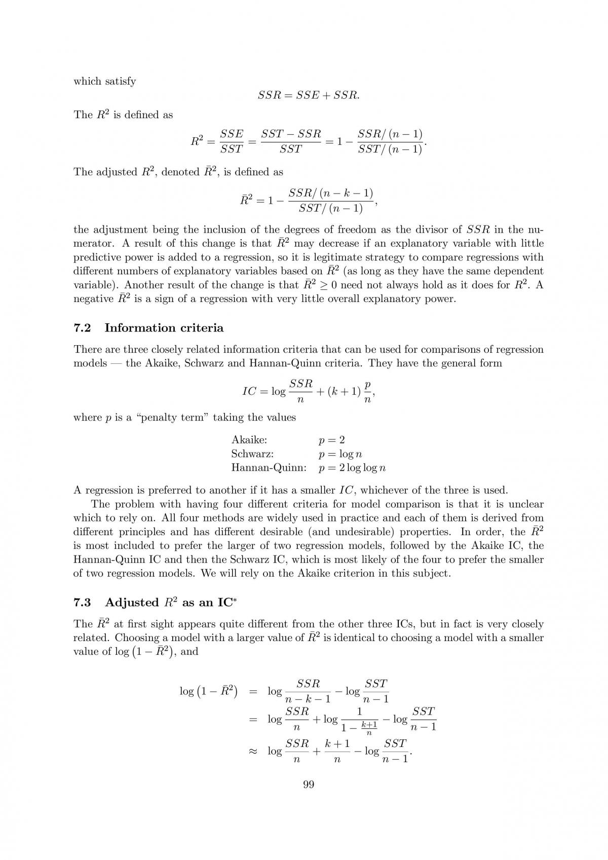 Comprehensive Introductory Econometrics Notes - ETC2410 - ETC1000 - Page 99