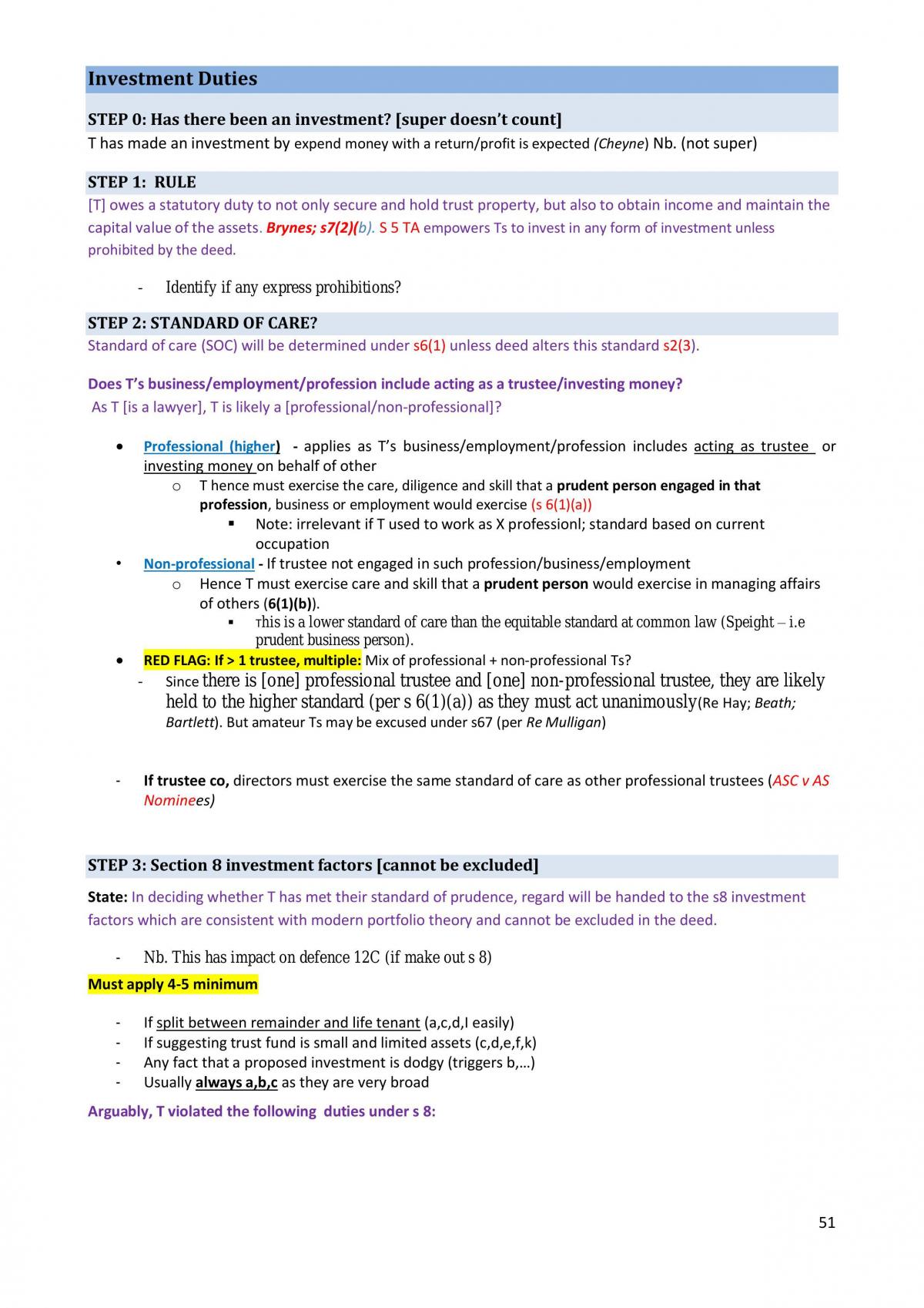 LAW4170 - Trusts Comprehensive Exam Notes - Page 51