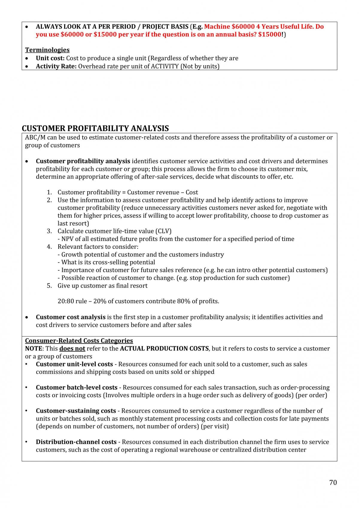 AC2105 Accounting for Decision Making & Control Notes - Page 70