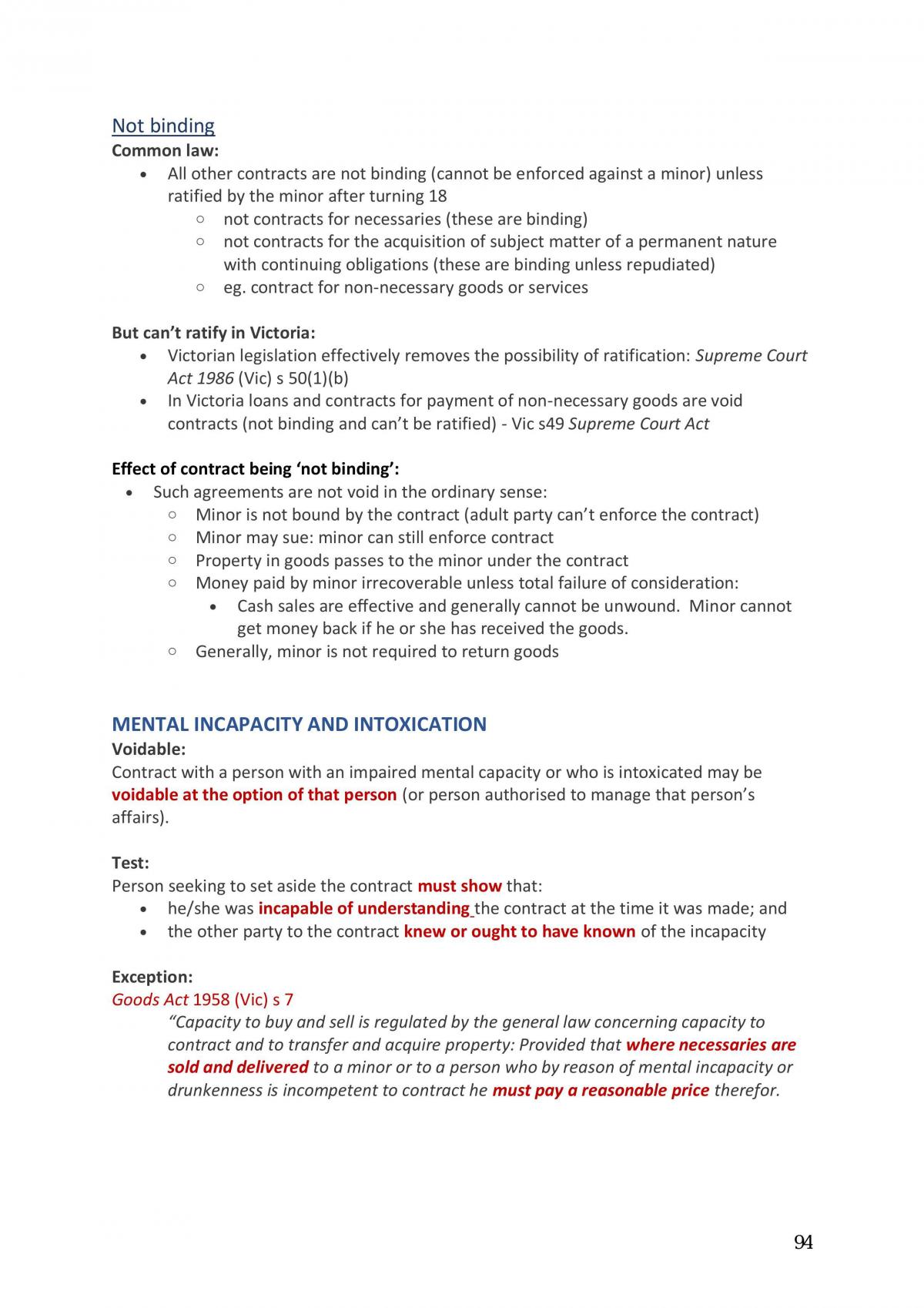 Contract A Exam Notes - Page 94