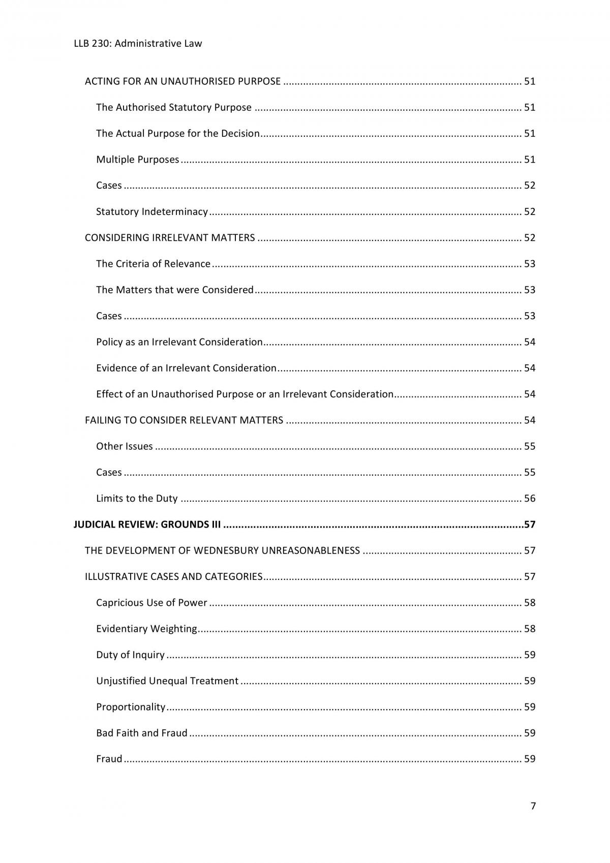 LLB230 Admin Law Exam Notes - Page 7