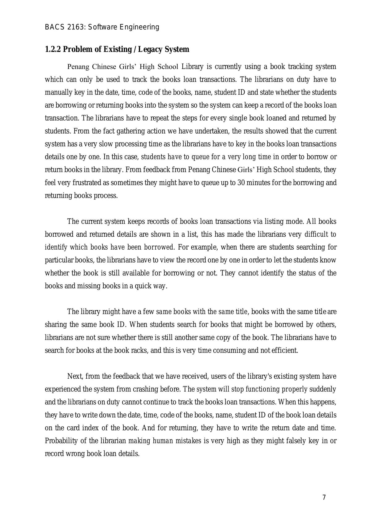 BACS2163 Software Engineering Assignment - Page 0