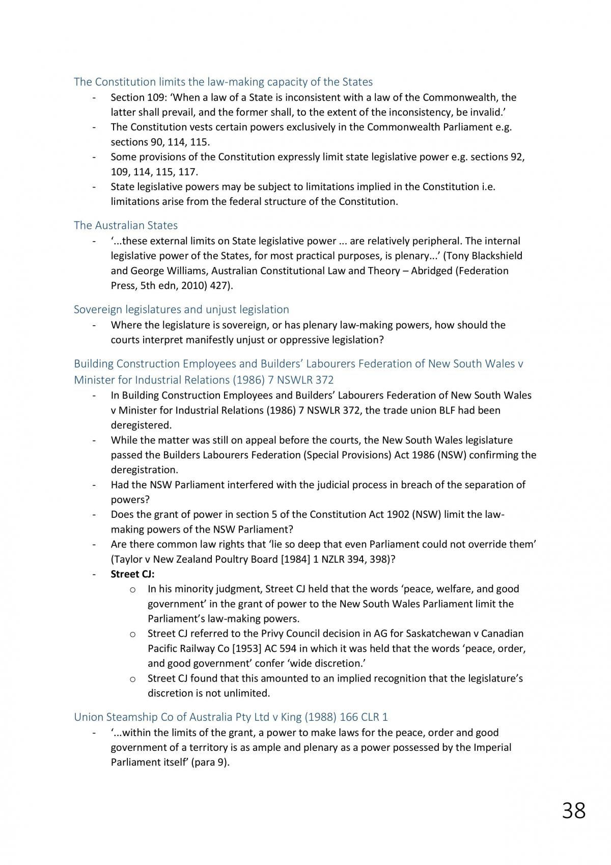 Constitutional Law Summary Notes - Page 38