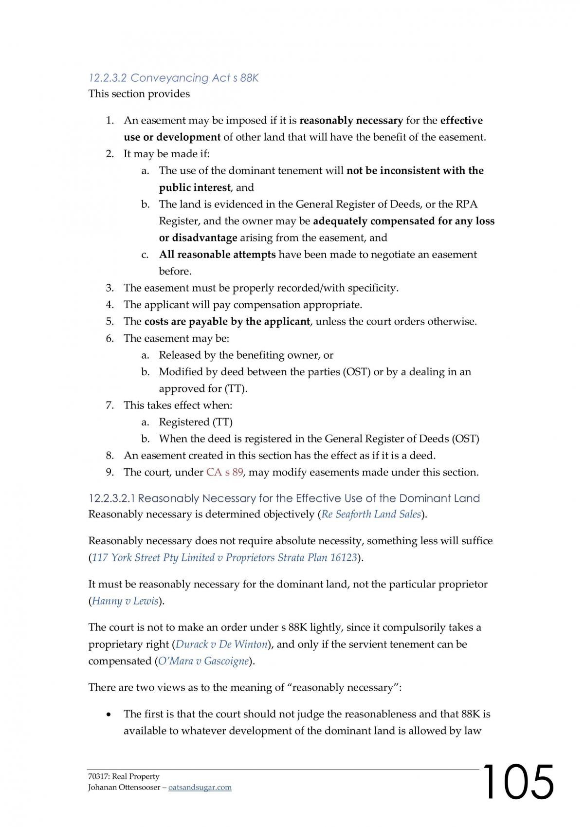 Property Law notes - Page 105
