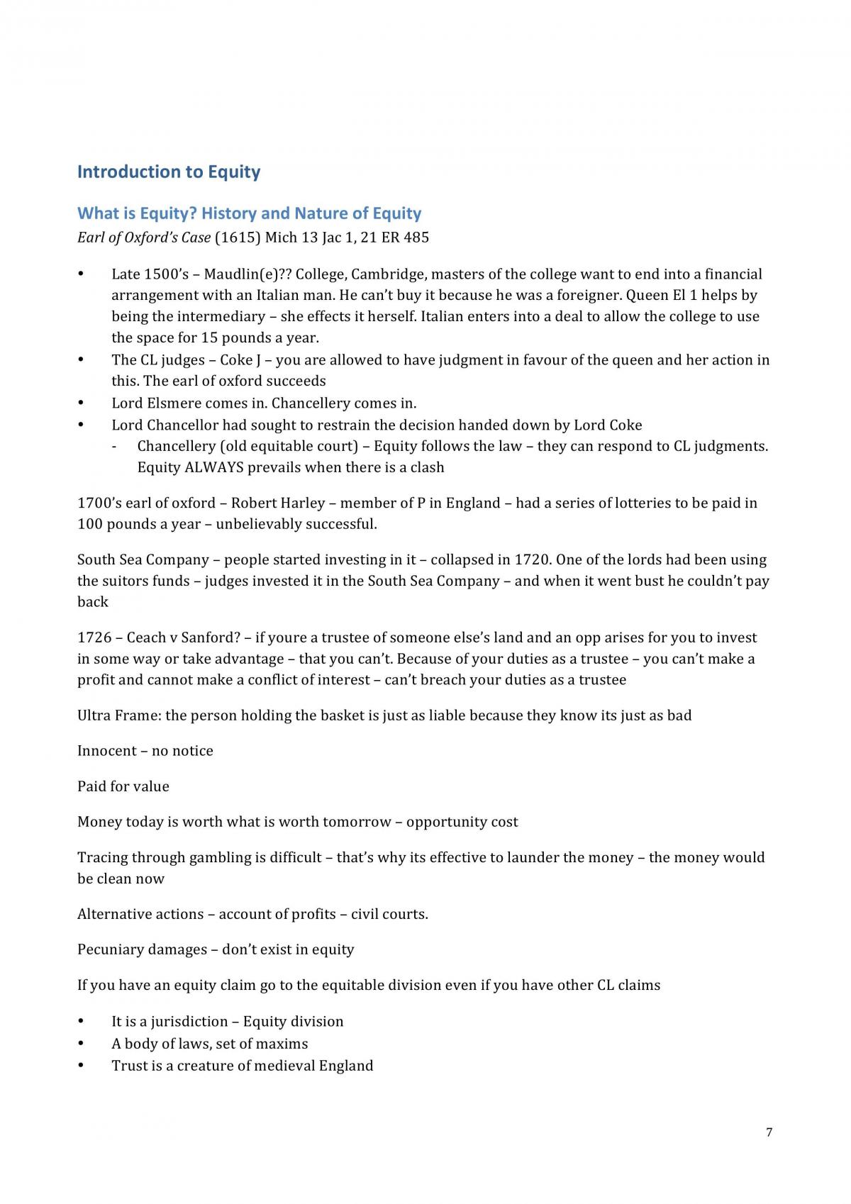 Equity And Trusts Notes - Page 7