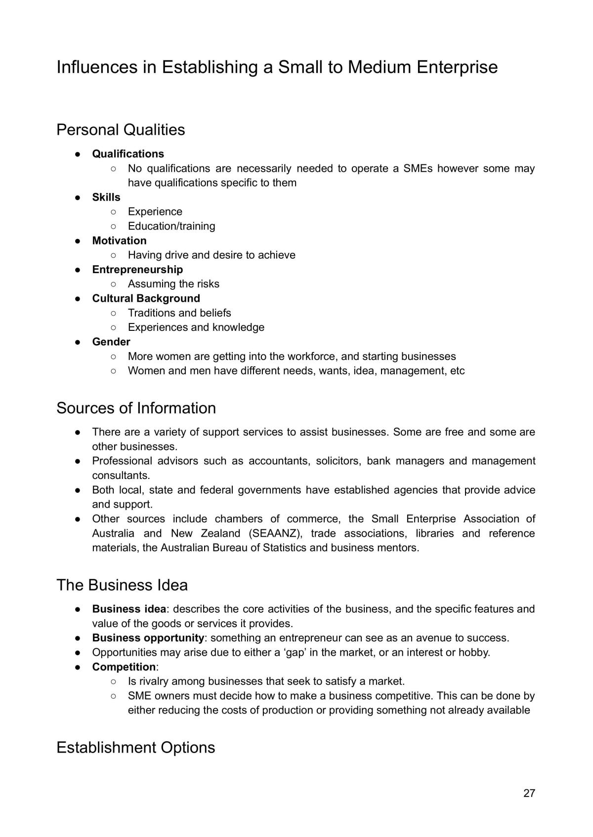 Complete Prelim Business Studies Summary  - Page 27