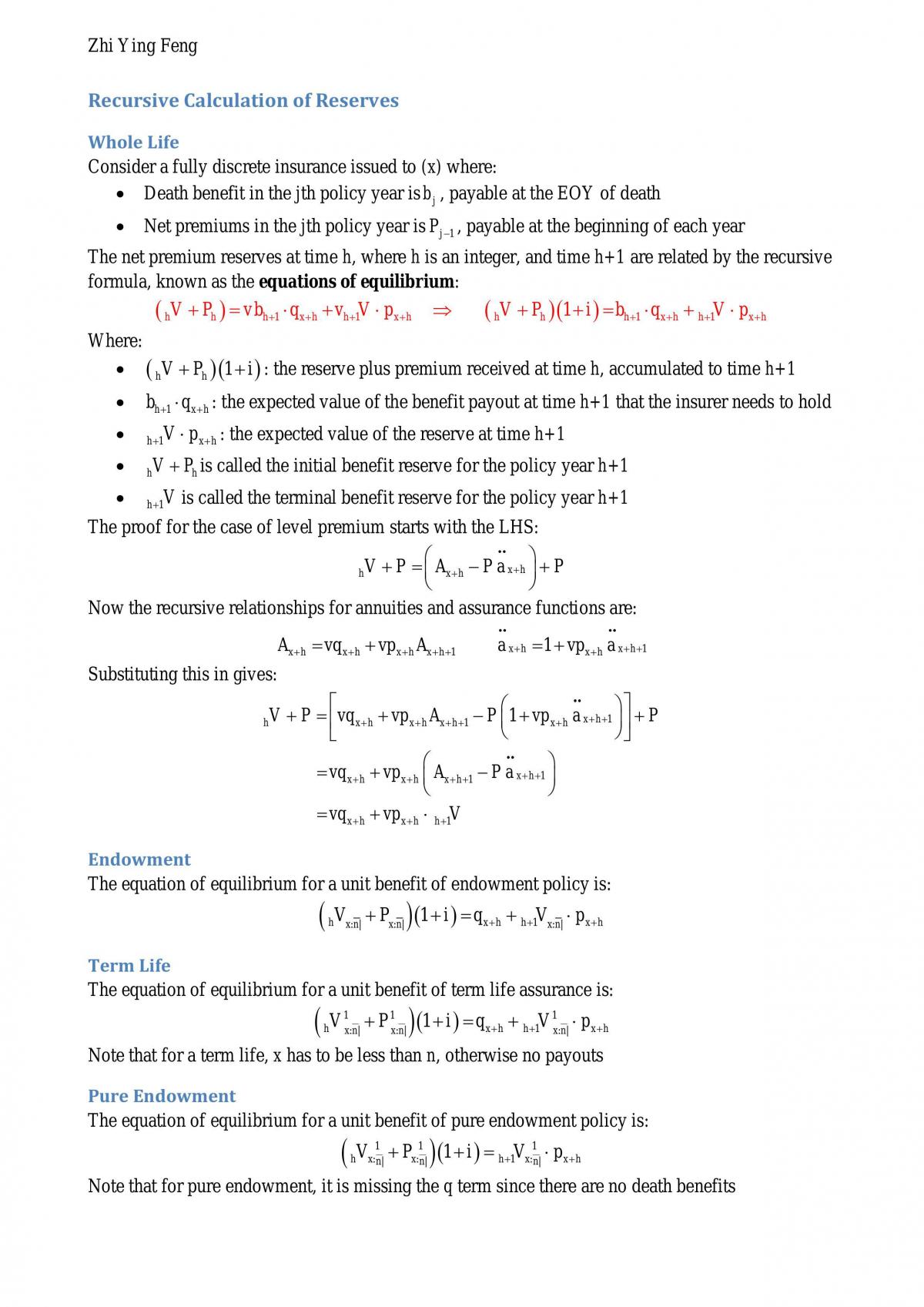 ACTL3151 Full Course notes - Page 37