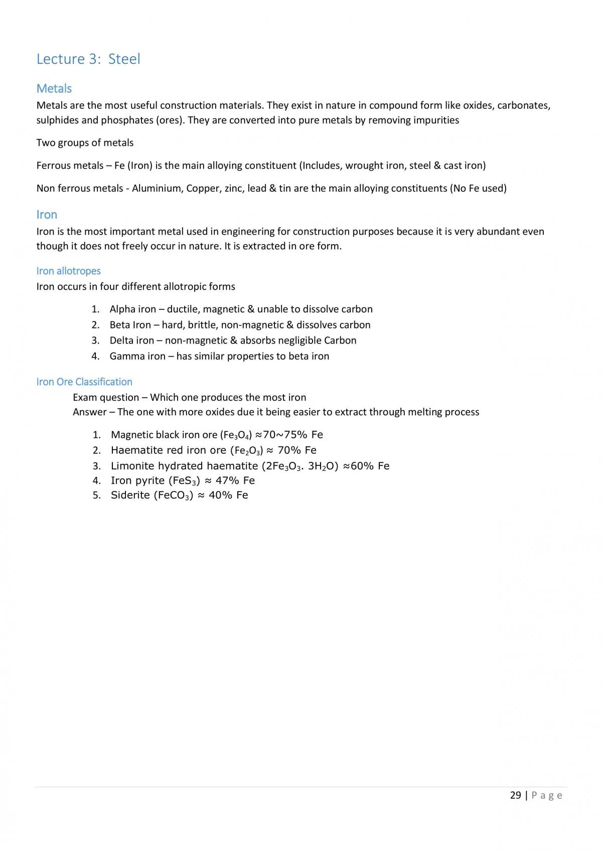 Complete Construction Materials Mid Semester Study notes - Page 29