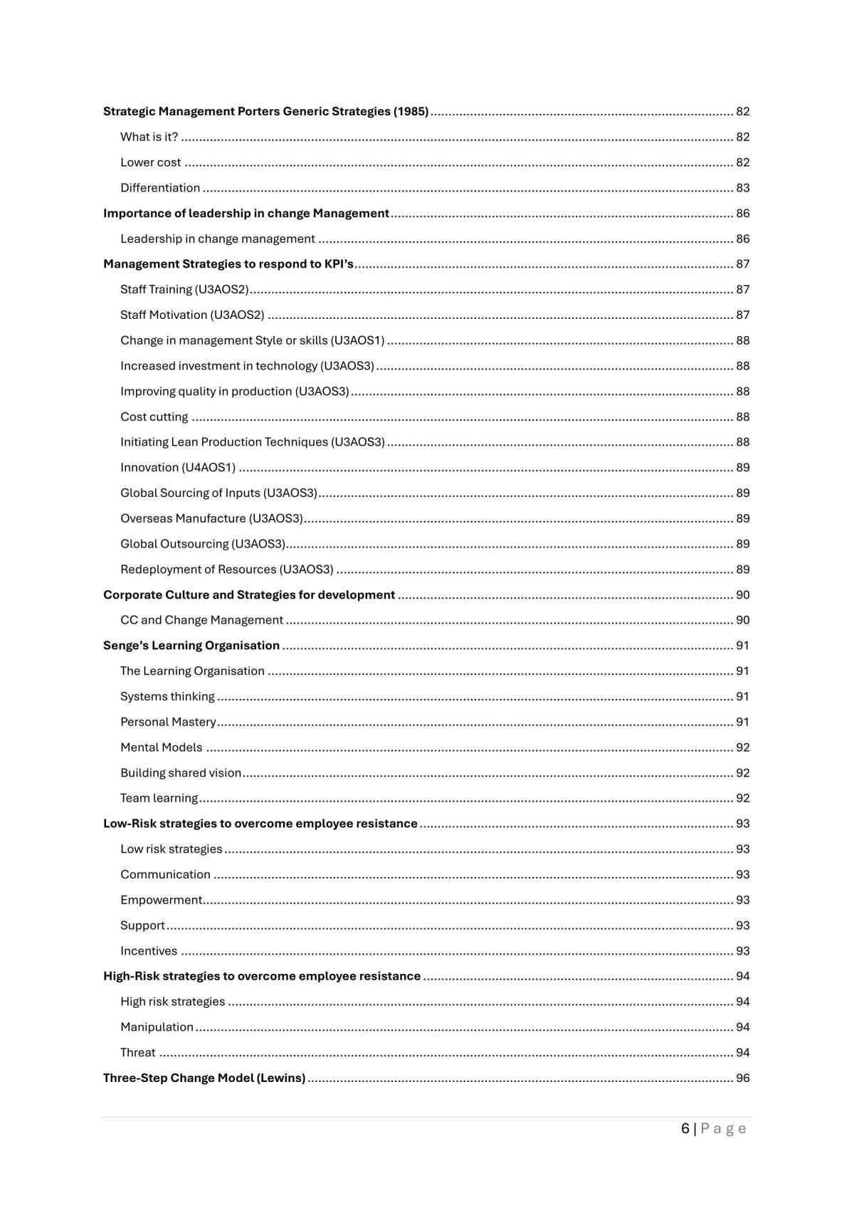 VCE Business Management Units 3 & 4 — Complete Study Notes - Page 7