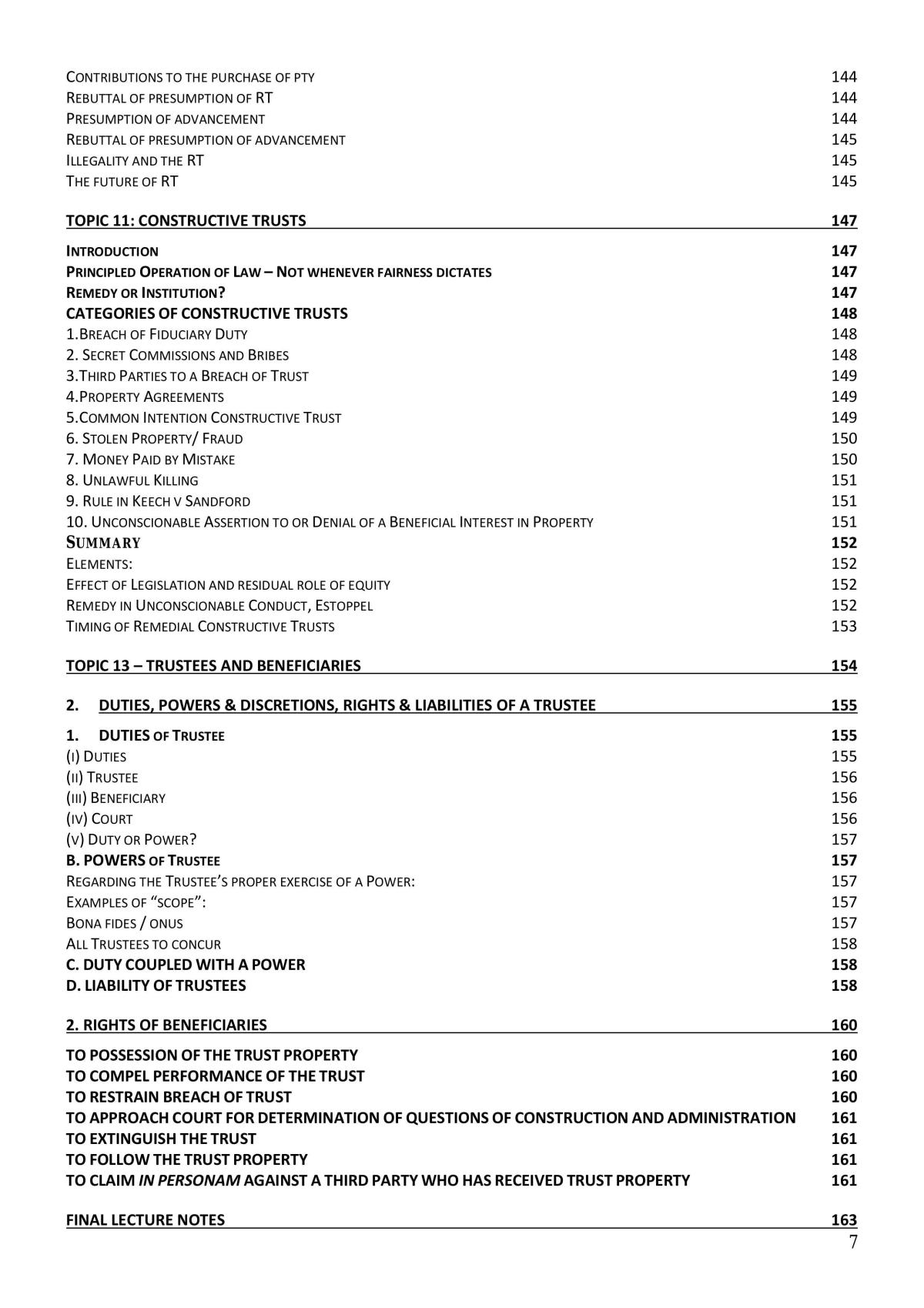 Equity and Trusts Complete Study Notes - 163 Pages - Page 7