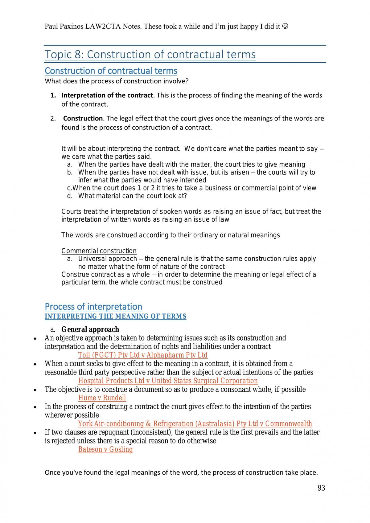 LAW2CTA Complete Notes - Page 93