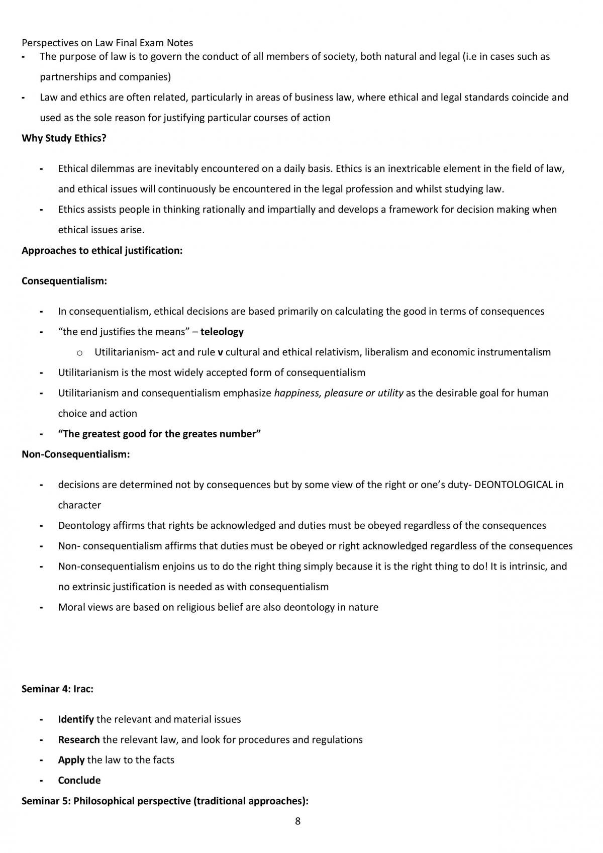 INDEPTH NOTES PERSPECTIVES ON LAW - Page 8