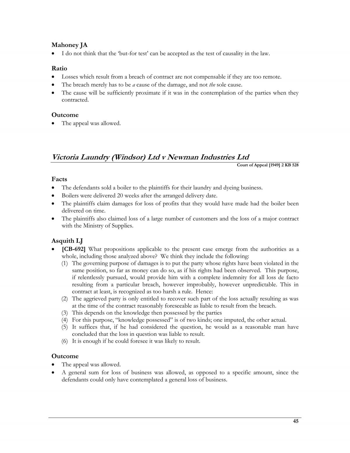 CONTRACT CASE SUMMARY NOTE - Page 45