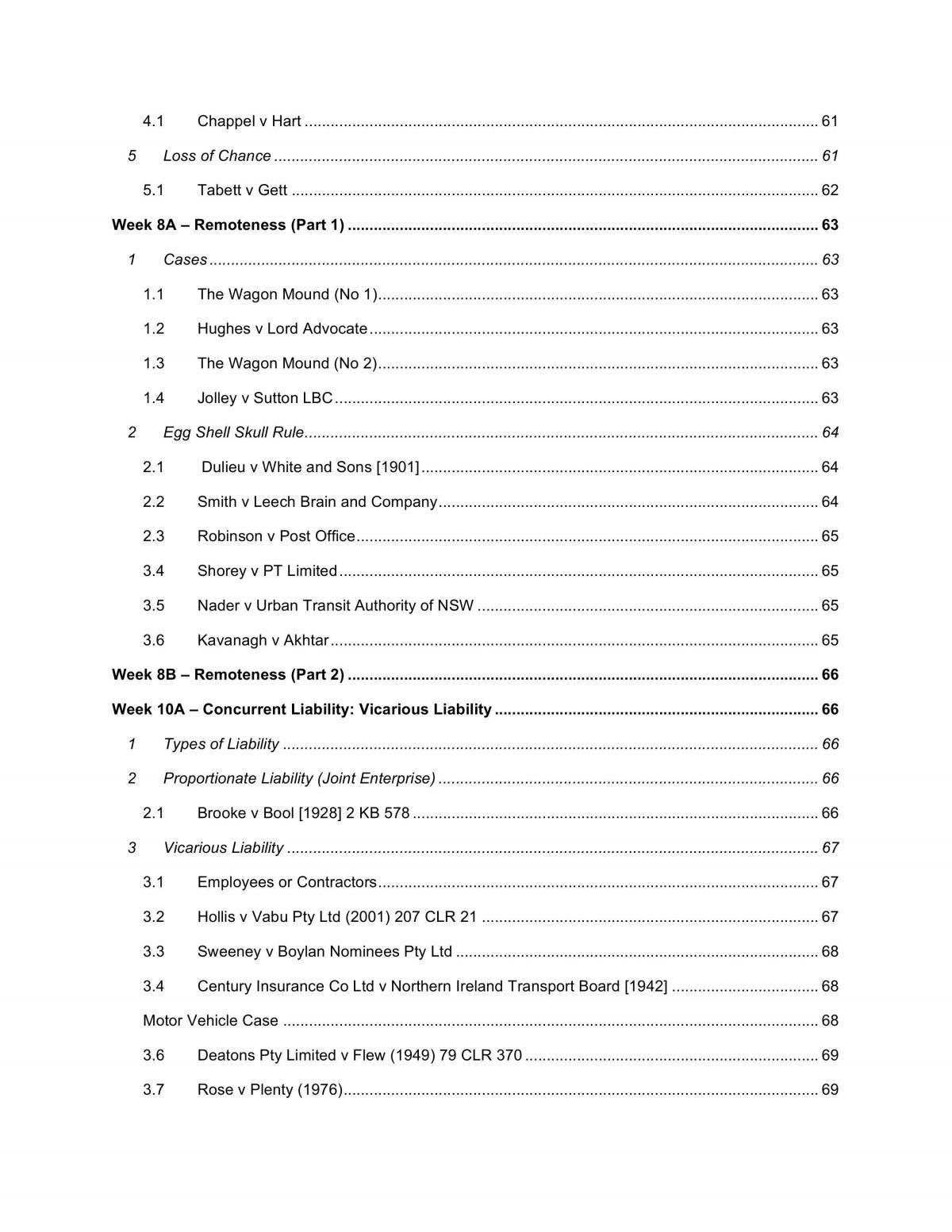 Complete Notes - LAWS1061 (Torts) - Page 7
