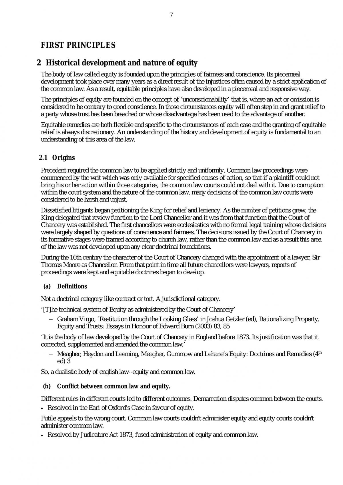 Complete Notes for LAWS6205 - Equity and Trusts - Page 7