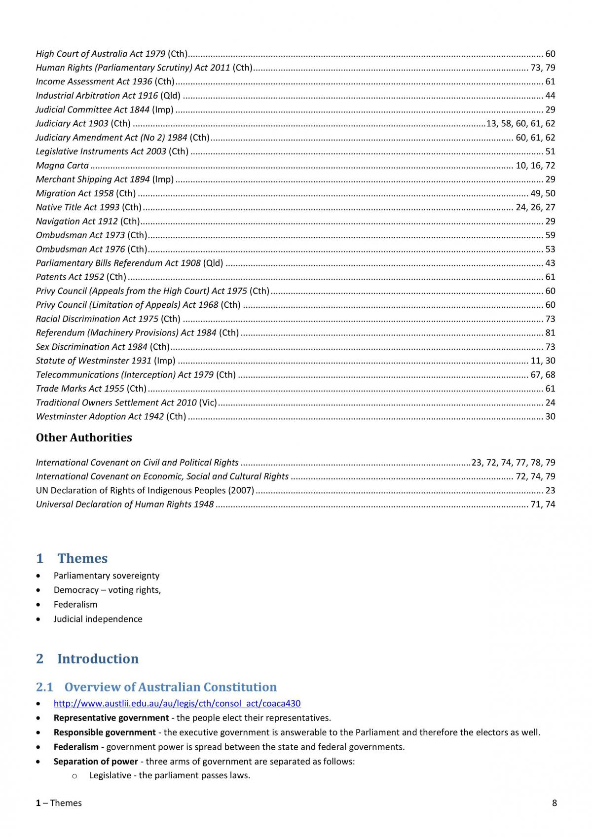 Complete Notes for Principles of Public Law - Page 8