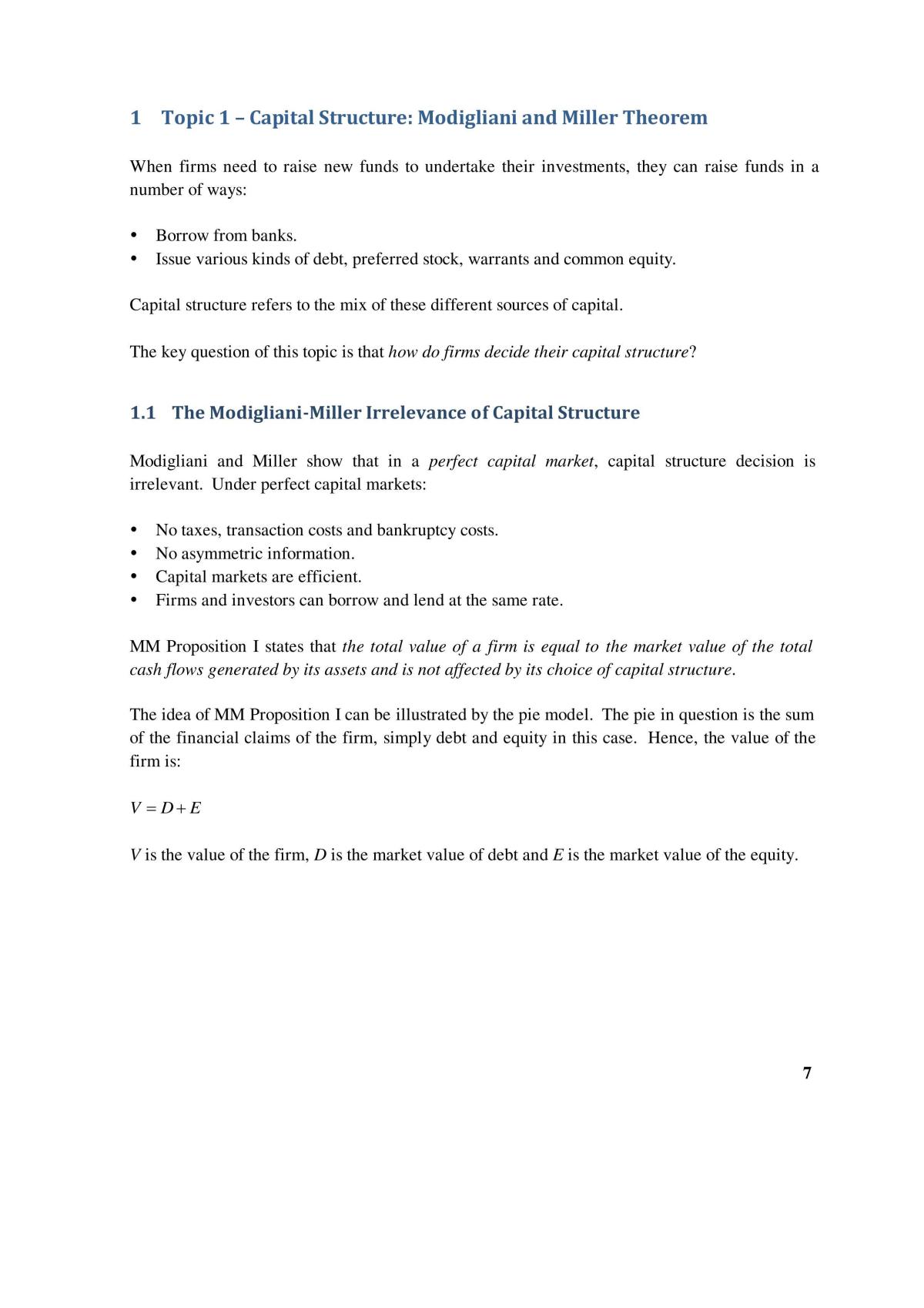 Corporate Finance: Theory and Practice Study Notes - Page 8