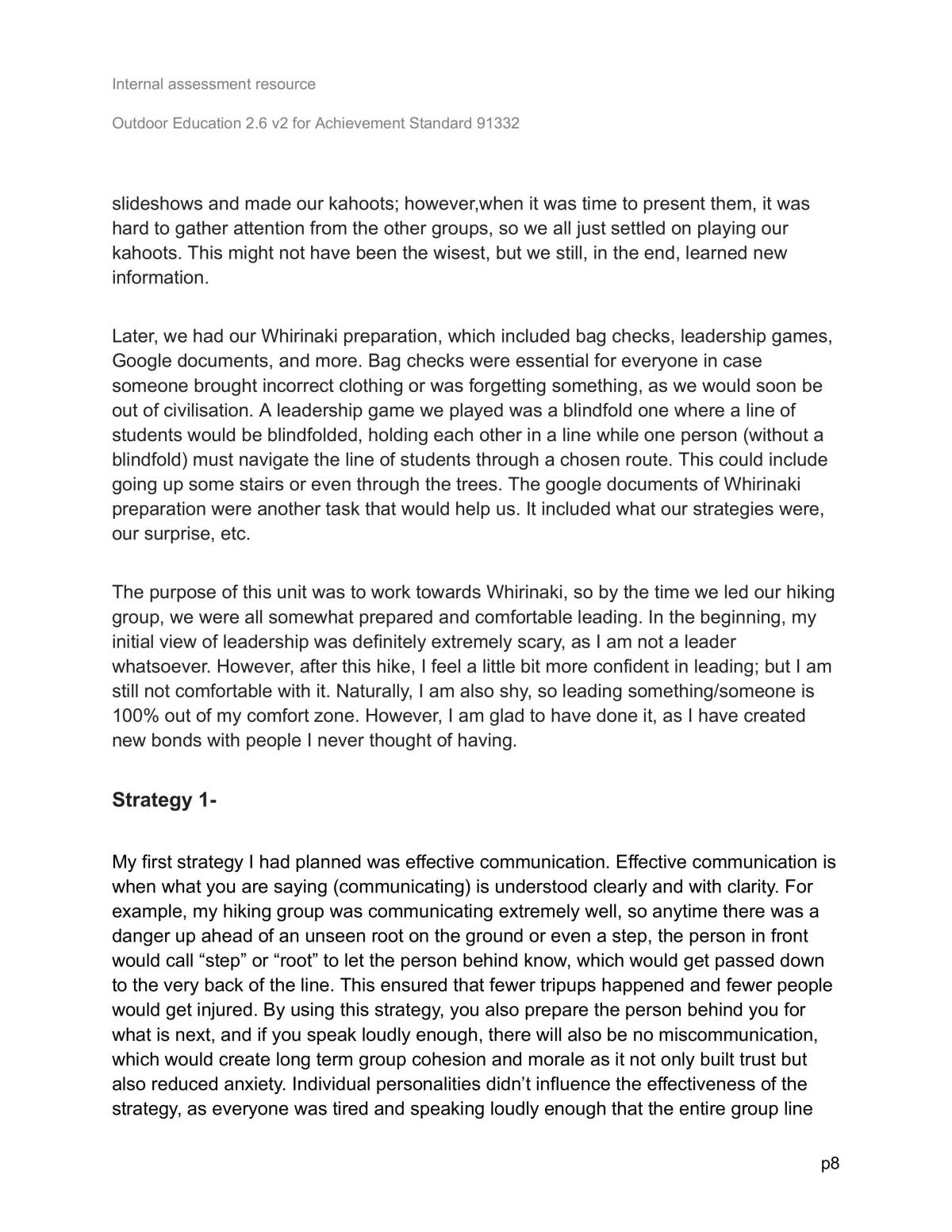 Level 2 Outdoor Education 91332  - Page 8