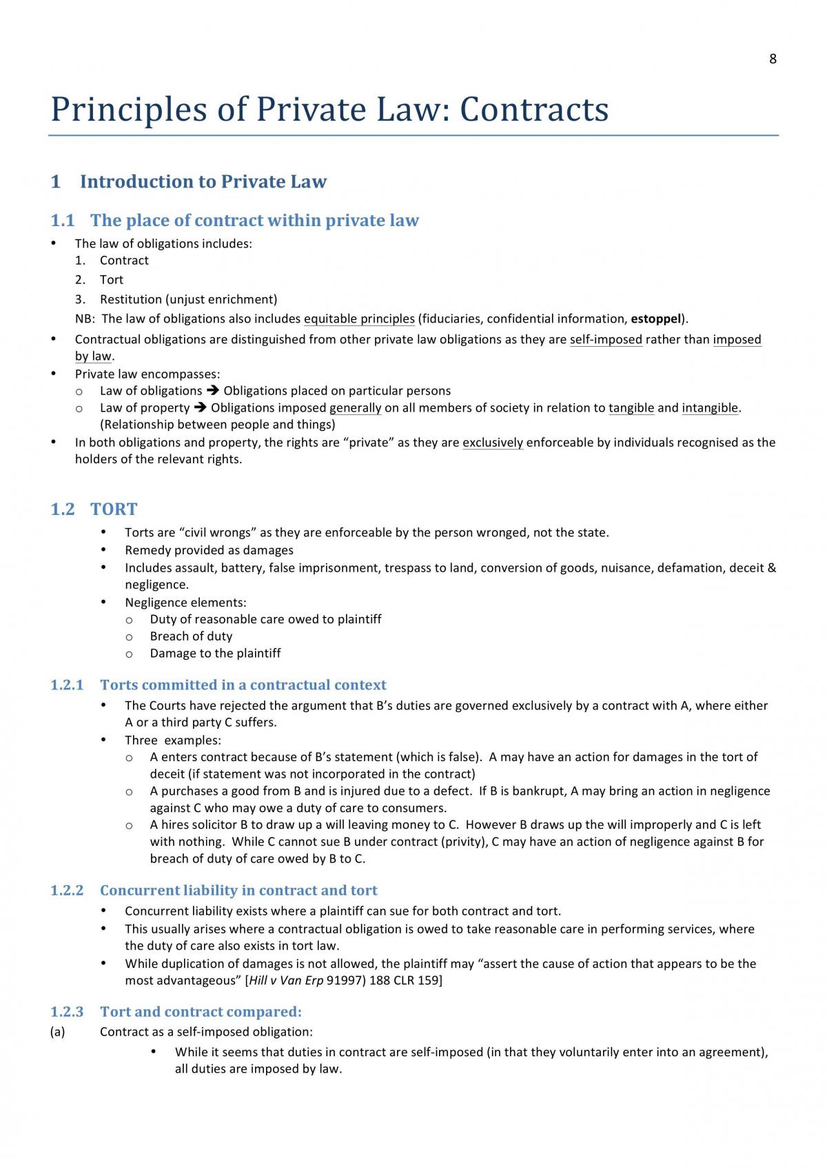 Comprehensive Private Law Notes (To Class 17) - Page 8
