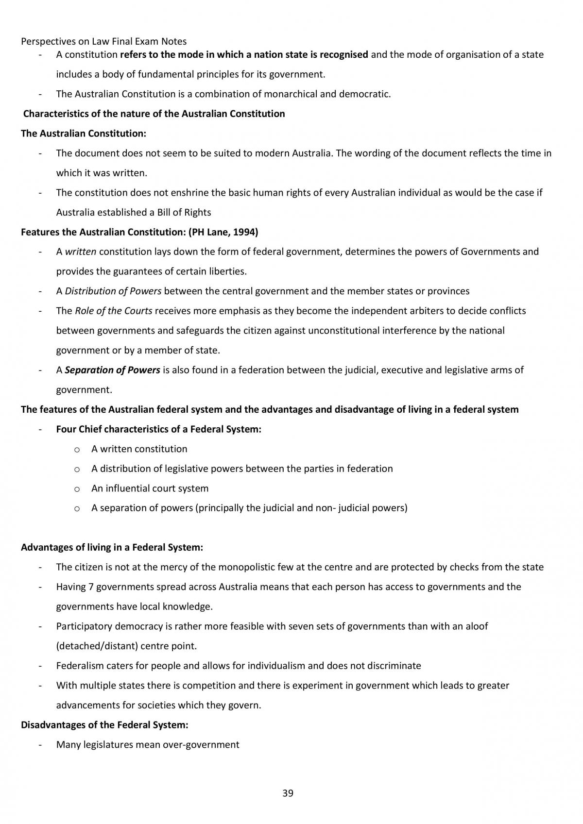 INDEPTH NOTES PERSPECTIVES ON LAW - Page 39