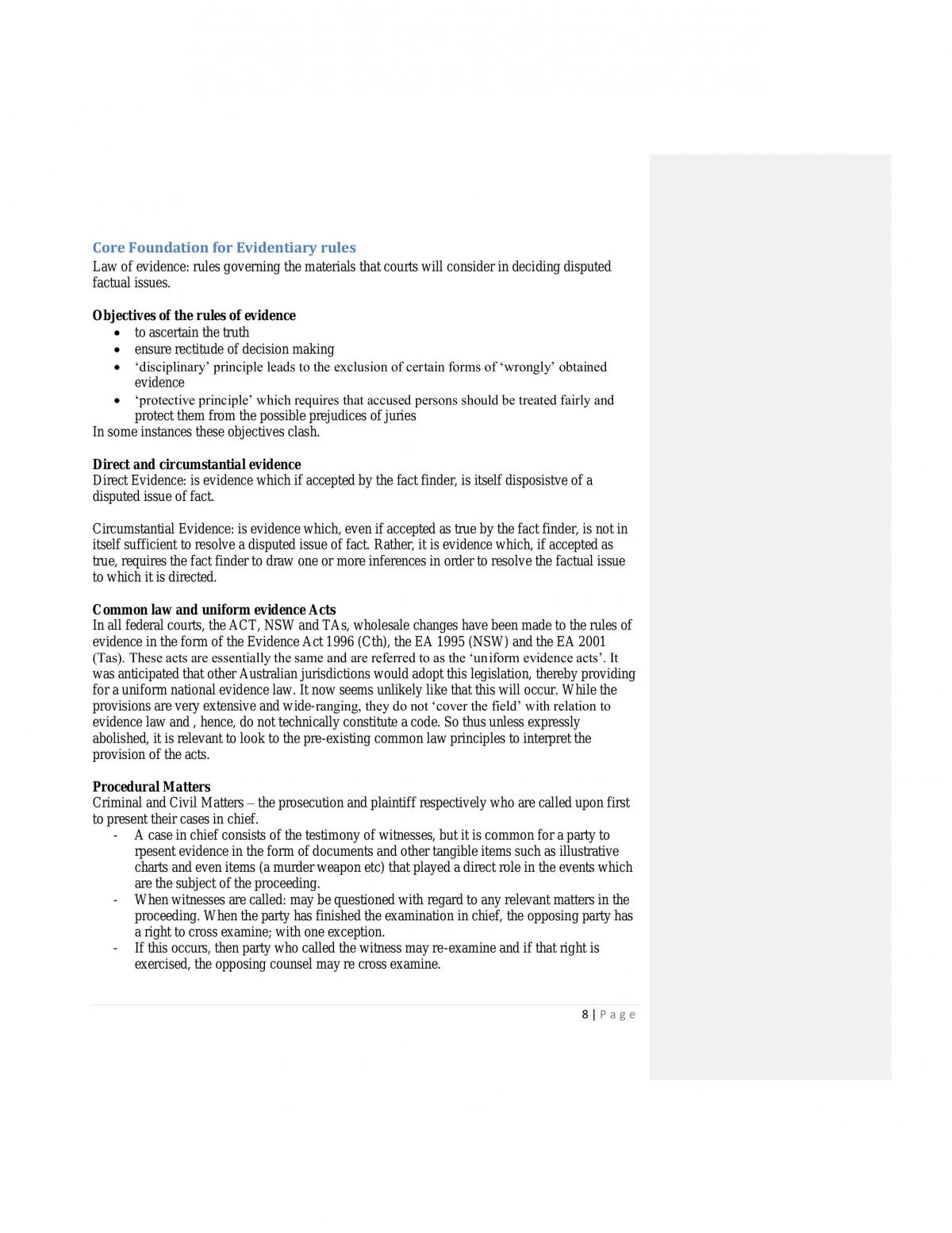 Evidence Exam Notes - Page 8