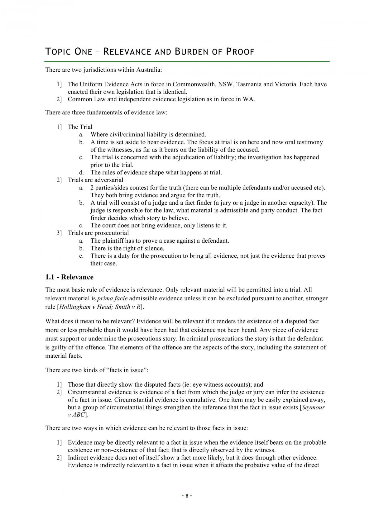 Complete Evidence Notes - Page 8