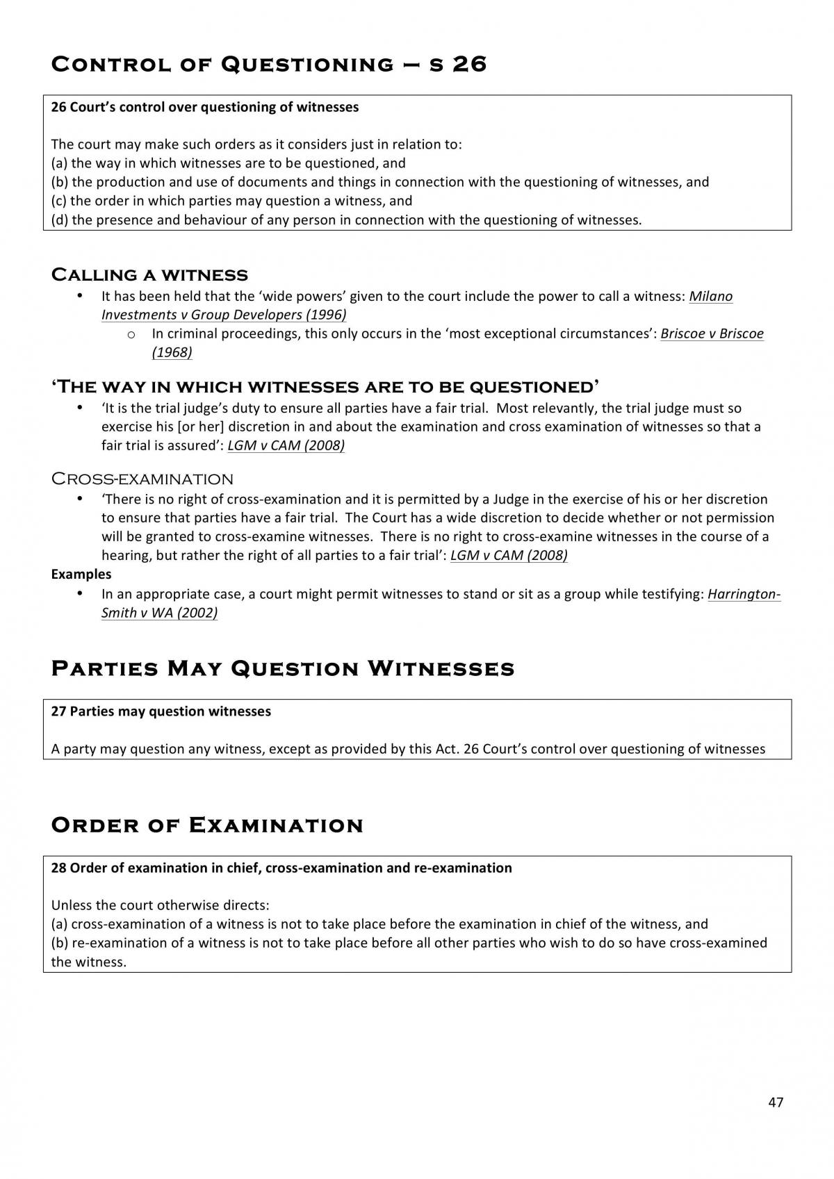 Evidence Full Notes - Page 47