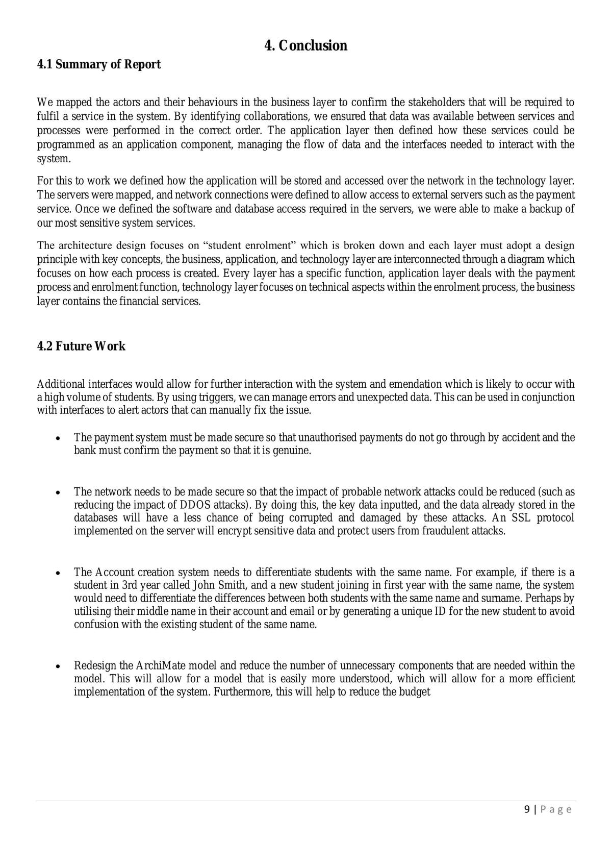 Service-Oriented Application Systems Technical Report - Page 0