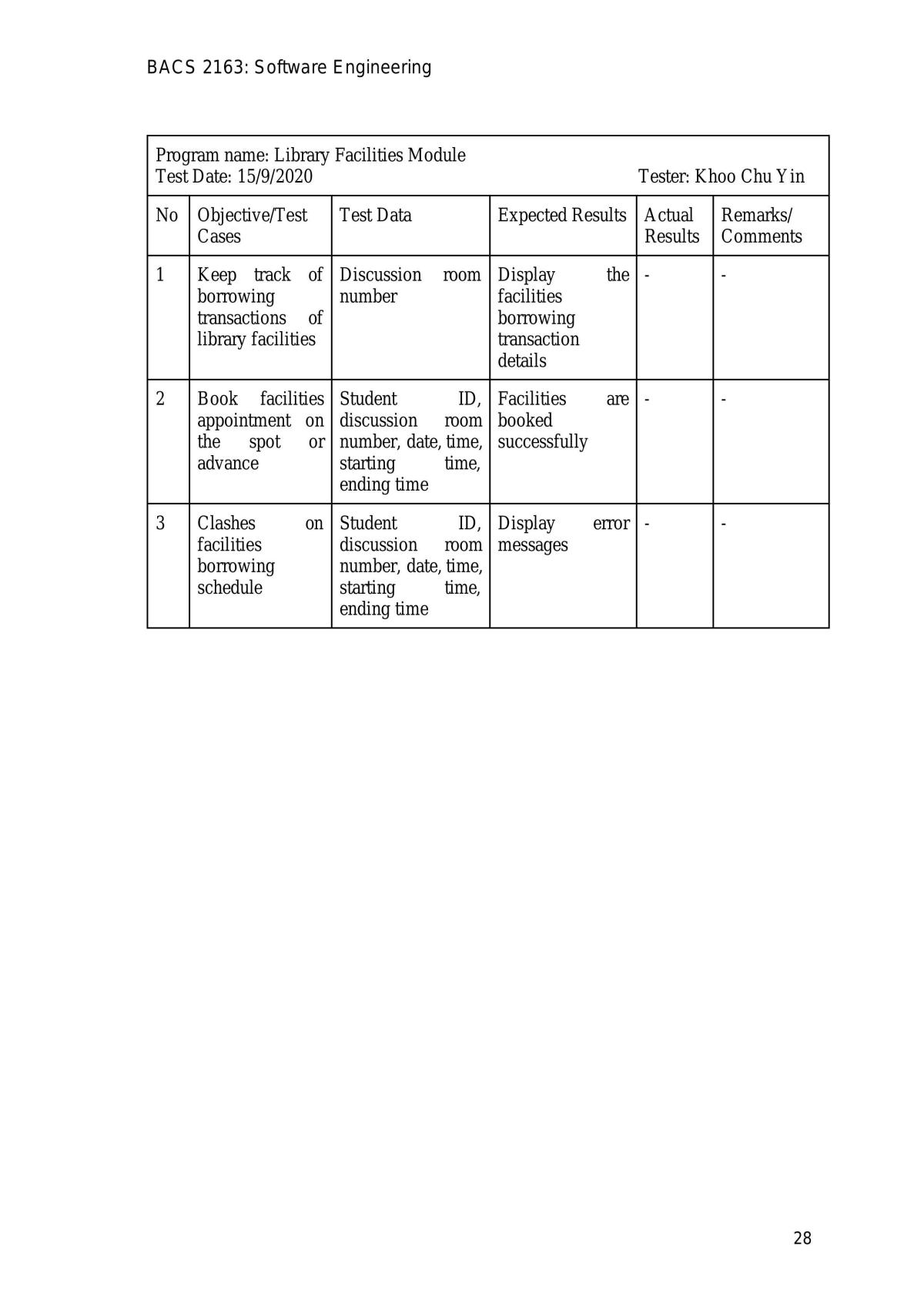 BACS2163 Software Engineering Assignment - Page 0