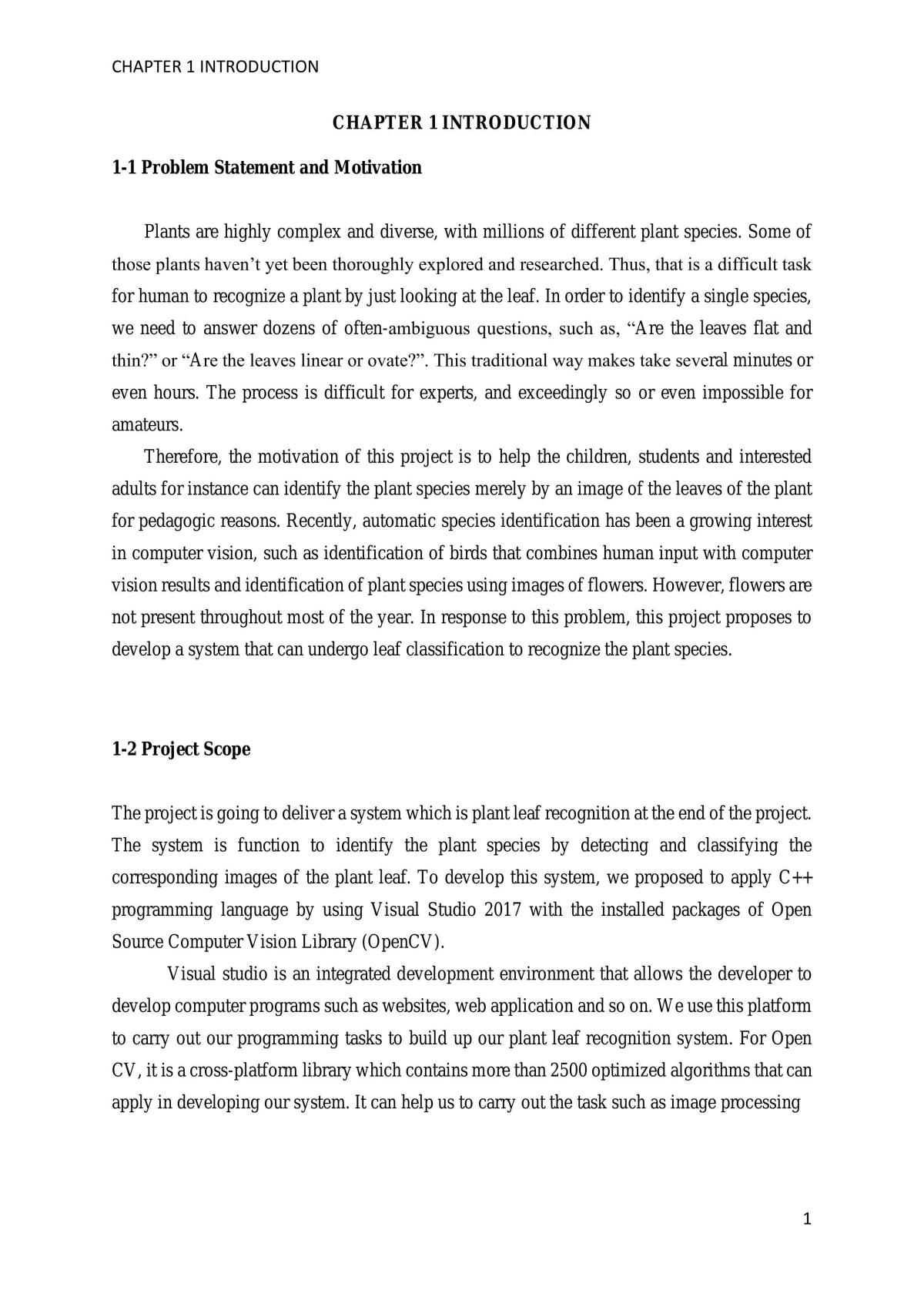 Plant Leaf Recognition for Machine Learning - Page 0