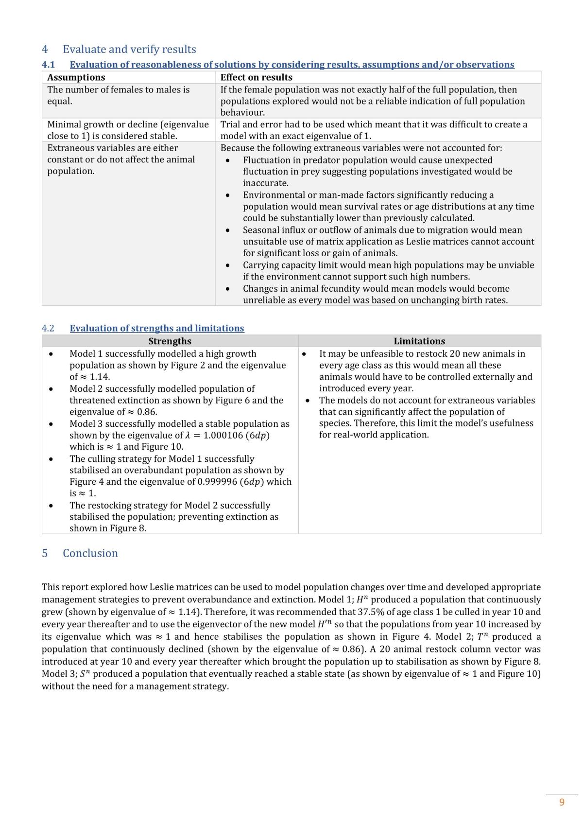 Matrices report - Page 0
