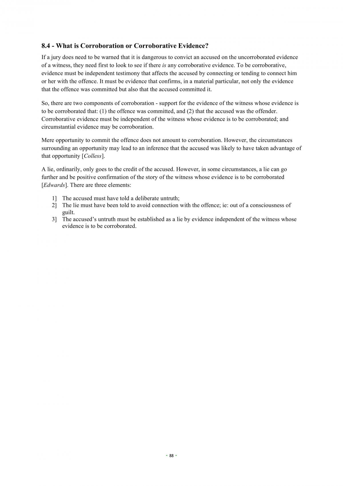 Complete Evidence Notes - Page 88