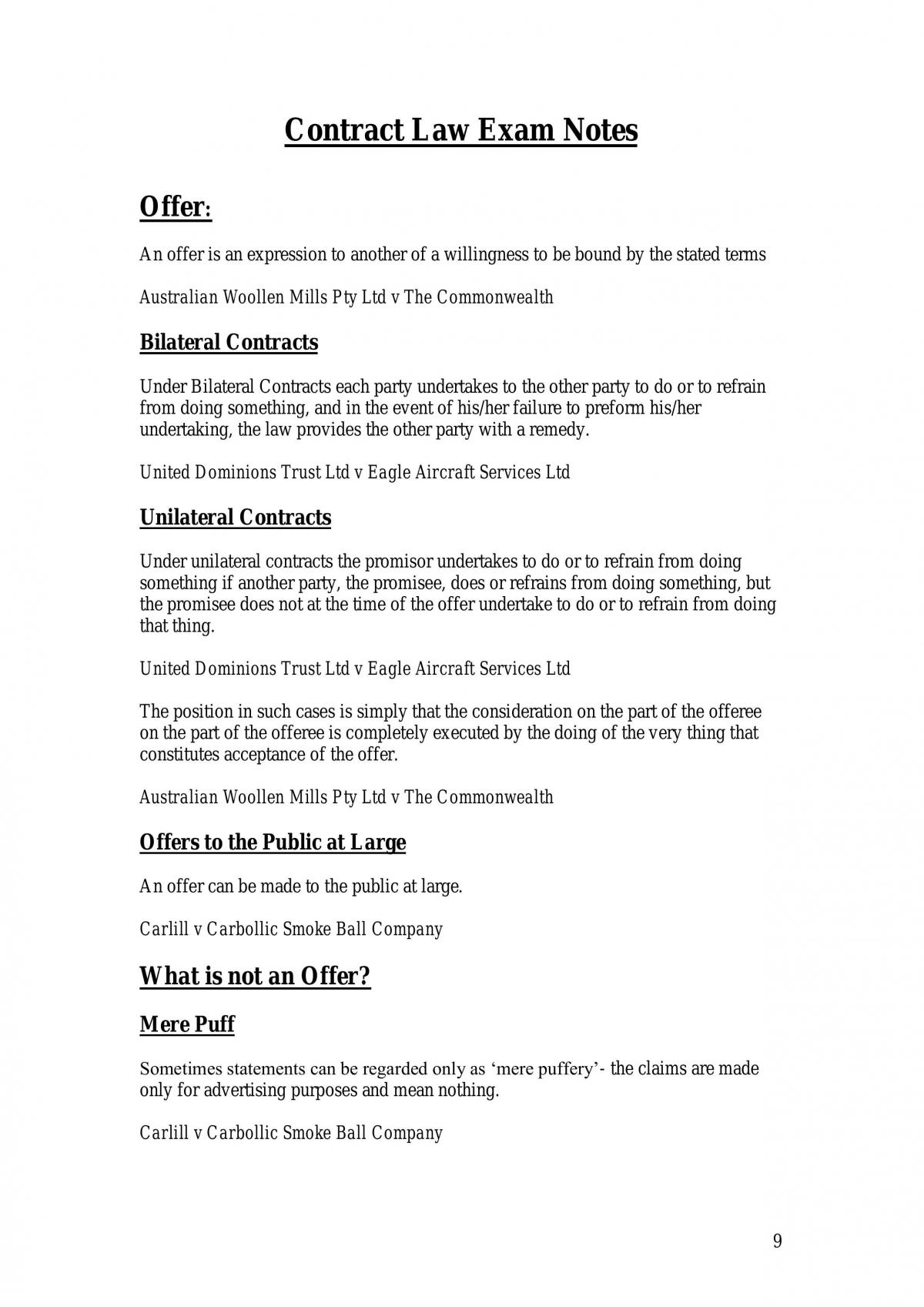 Contract A Notes - Page 9